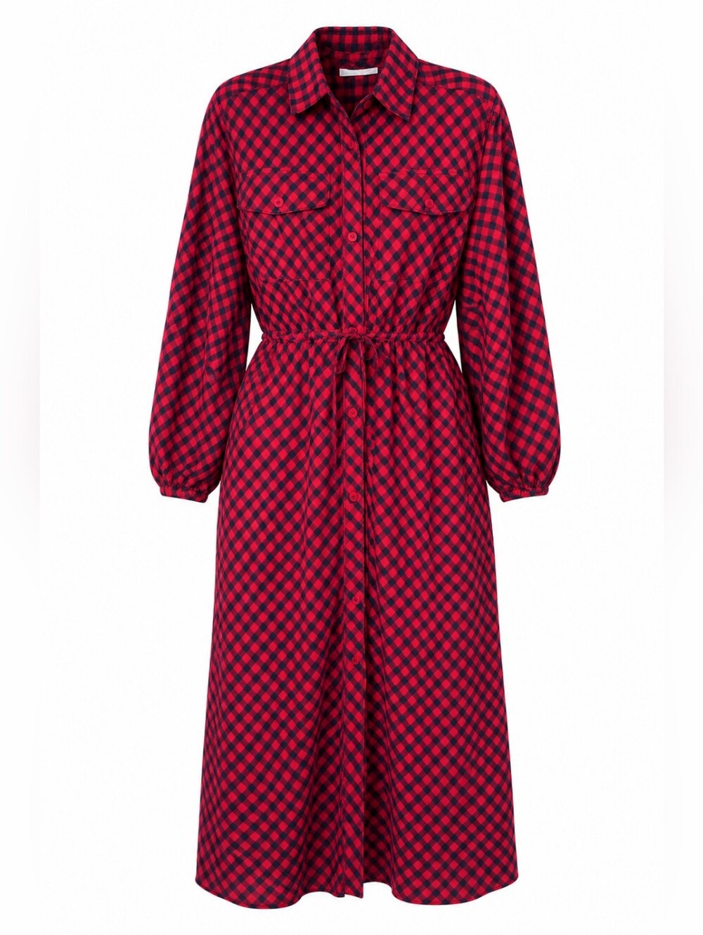 WOOLRICH x TARGET | Buffalo‎ Plaid Shirt Dress Drawstring Waist Pockets | M